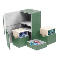 Deck Box Flip'nTray Lær Twin 200+ Grønn Twin Flip n Tray - Til 200 kort m/Sleeve
